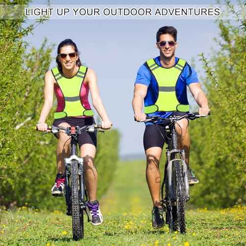 Reflective Running Vest Safety Running Gear High Visibility Reflector Vest with Large Pocket for Runners Biking Walking Women Men Lightweight Comfy