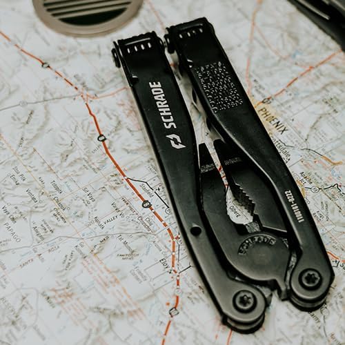 Schrade Delta Class Tough Tool with Stainless Steel 20 Piece Tough Multi-Tool with Can Opener, Pliers, Screwdrivers and Sheath for Outdoor Survival, Camping and EDC