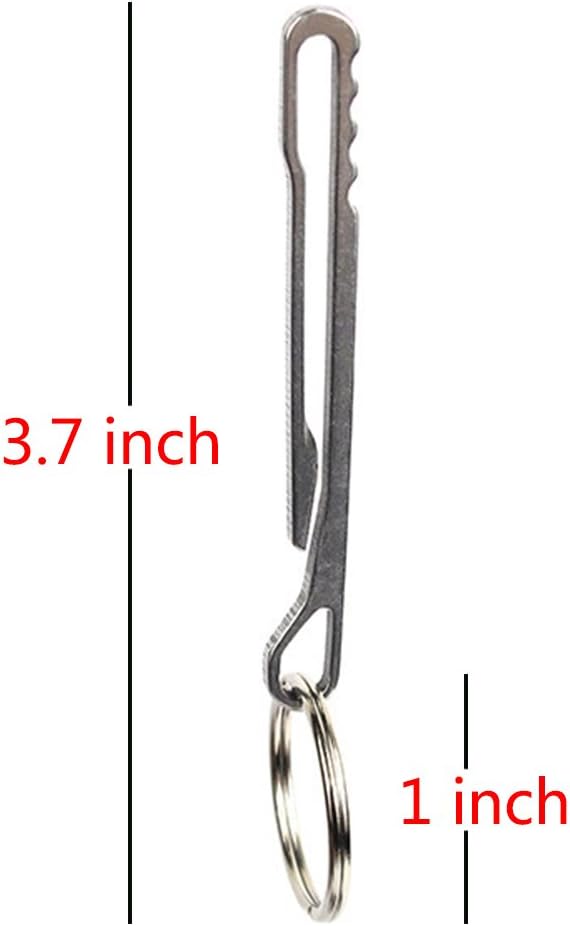 2 PCS Stainless Steel Hanging Buckle Keychain,Portable EDC Quickdraw Key Ring Tool