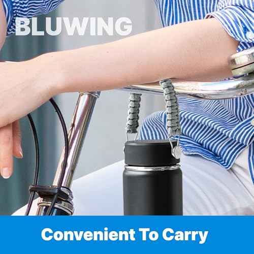 Handles for Hydro Flask Lids, Paracord Handle Replaces Flex Strap on Wide and Standard Mouth Water Bottle Lids Caps, BPA-Free£¨2Pcs£©