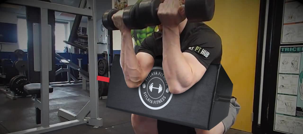 Fitlaya Fitness Preacher Curl Pad Barbell & Dumbbell Bicep Curl Support Isolator Home Gym Equipment for Arms Bodybuilding