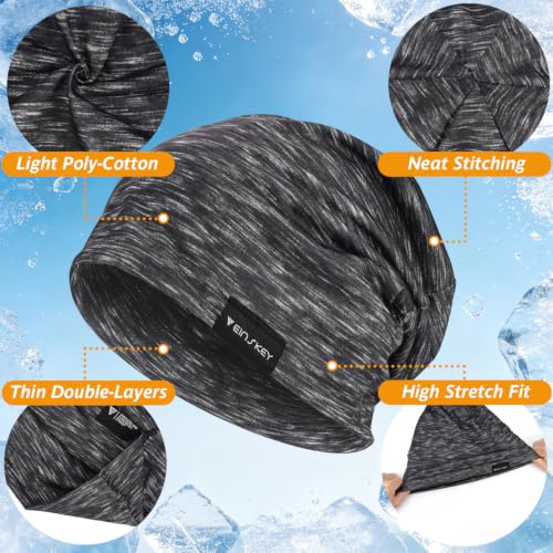 Multicolor 4-Pack Cotton Slouchy Beanie Hat for Men Women - UV Protection & Breathable Summer Headwear