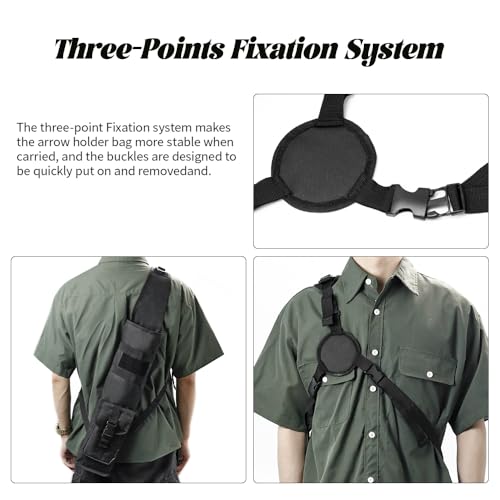 PSKOOK Lightweight Archery Back Arrow Quiver Black