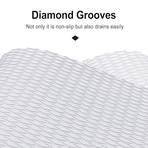White EVA Foam Boat Decking Sheet with Traction Pad for Kayak, Surfboard - 94.5" x 21.6"
