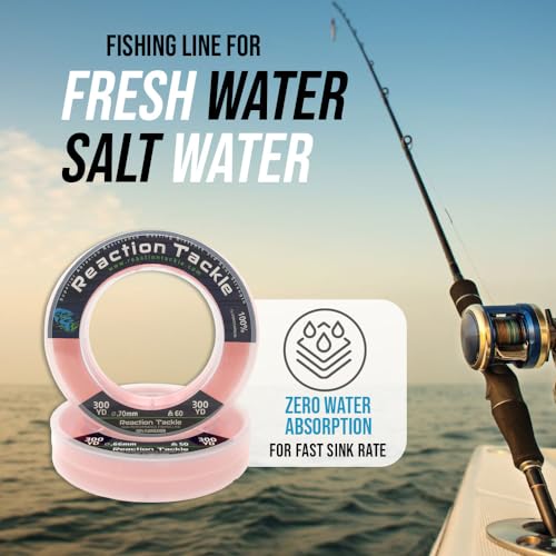 Fluorocarbon Fishing Line - 40lb, 50 Yards, Clear, Pro Grade Leader or Main