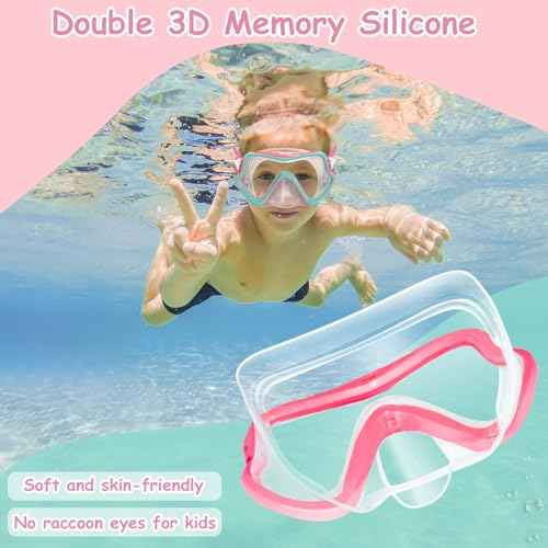 Kids Swim Goggles With Nose Cover for Youth 8-15 Anti-fog HD Vision Pool Glasses Water Swimming Goggles