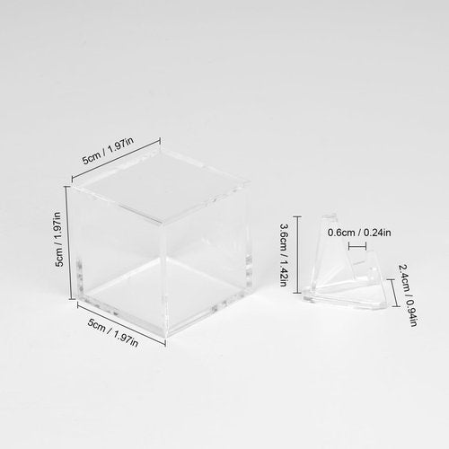 Championship Ring Display Case, Clear Tournament Championship Ring Holder Box, Acrylic Display Easel Box and Stand Holder for Baseball Softball Championship Rings Cheer Leading Rings, 10Pcs