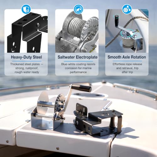 Boat Anchor Lift System 35 lbs Capacity - Marine Anchor Rope Guide
