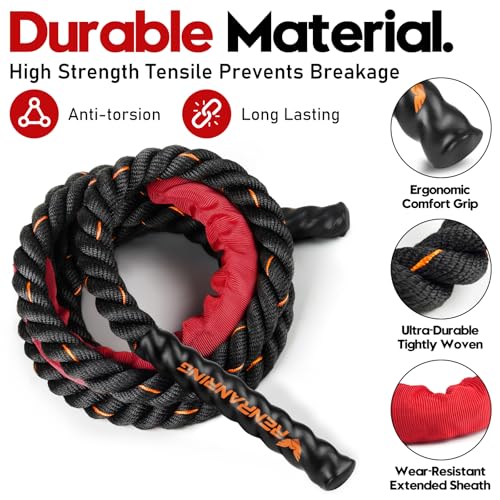 Weighted Jump Rope for Fitness Men Women 3LB Black Orange