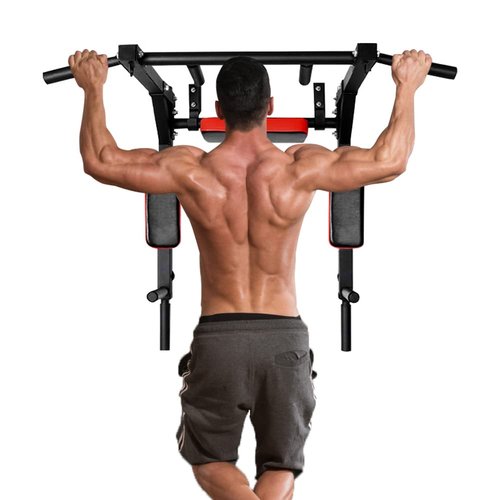 STARBRILLIANT Multi-functional Wall Mounted Pull Up Bar Heavy Duty Chin Up Bar for Home Gym Indoor Upper Body Workout, Power Tower Set Training Equipment Fitness Dip Stand Supports to 440 Lbs