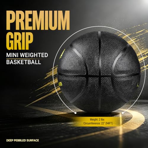 Mini Weighted Basketball Training Ball 2.0 LBS for Arm & Hand Dexterity