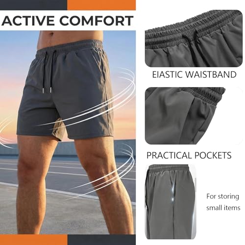 Men's Athletic Gym Shorts XL-8XL Tall 8X Black Quick Dry Workout Set