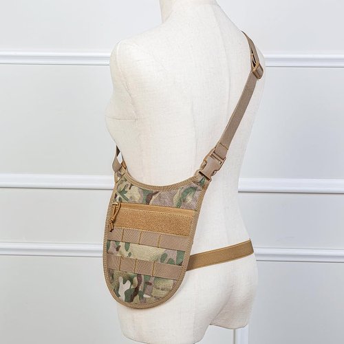 Tactical Underarm Crossbody Sling Bag, Shoulder Chest Pack Molle Waist Hidden Gun Bag for Outdoor Travel Wallet Phone Key MCBK