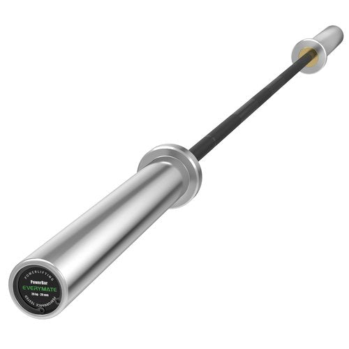 EVERYMATE 7ft Powerlifting Bar Multifunction 20KG Weight Bar Weightlifting Powerlifting 29mm Diameter 1500 lbs Weight Capacity Solid Hard Chrome Olympic Barbell Blacksilver
