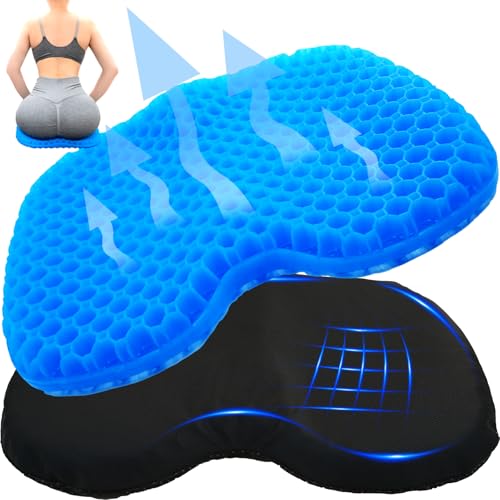 Kayak Seat Cushion - Blue Cooling Gel Kayak Accessory Removable Waterproof Cover | Comfort for Kayak Seats, Fishing, Car seat£¬Office Chair & Outdoor Use