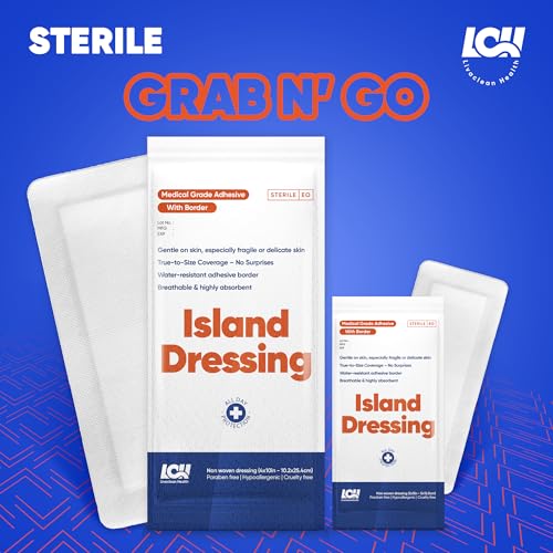 Sterile Adhesive Gauze Dressings 30 Pack - Large & Small Wound Bandages