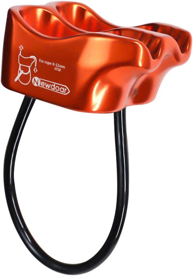 NewDoar Climbing Abseiling Belay Device ATC Rappelling Descender 25KN V-grooved Equipment