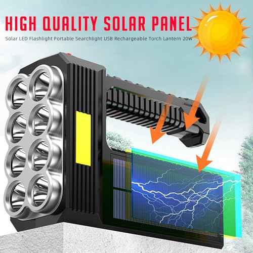 Flashlight Rechargeable Flashlights, 2pcs 2000 High Lumens Super Bright 8 LED COB Sidelight with 3 Modes, Portable Lightweight Waterproof Spotlight Flashlight for Emergency