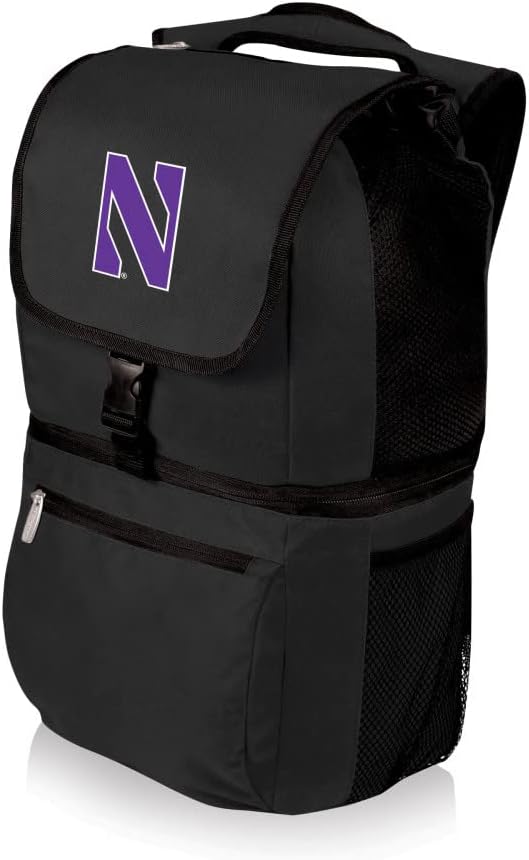 PICNIC TIME NCAA North Carolina Tar Heels Zuma Backpack Cooler - Soft Cooler Backpack - Lunch Cooler, (Black)