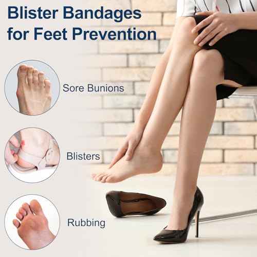 90 Pieces Blister Bandages for Feet Toes Hydrocolloid Gel Bandages Blister Pads for Prevention and Recovery