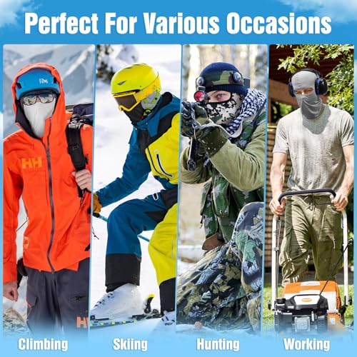 Fivali 6 Pack Multicolor Dark Balaclava Ski Masks - Windproof Breathable Full Head Cover