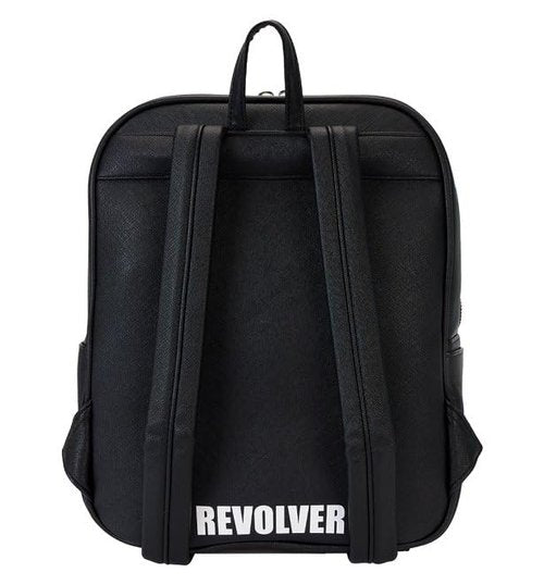 Loungefly Beatles Revolver Album Cover Mini Backpack with Record Coin Bag, Black, White