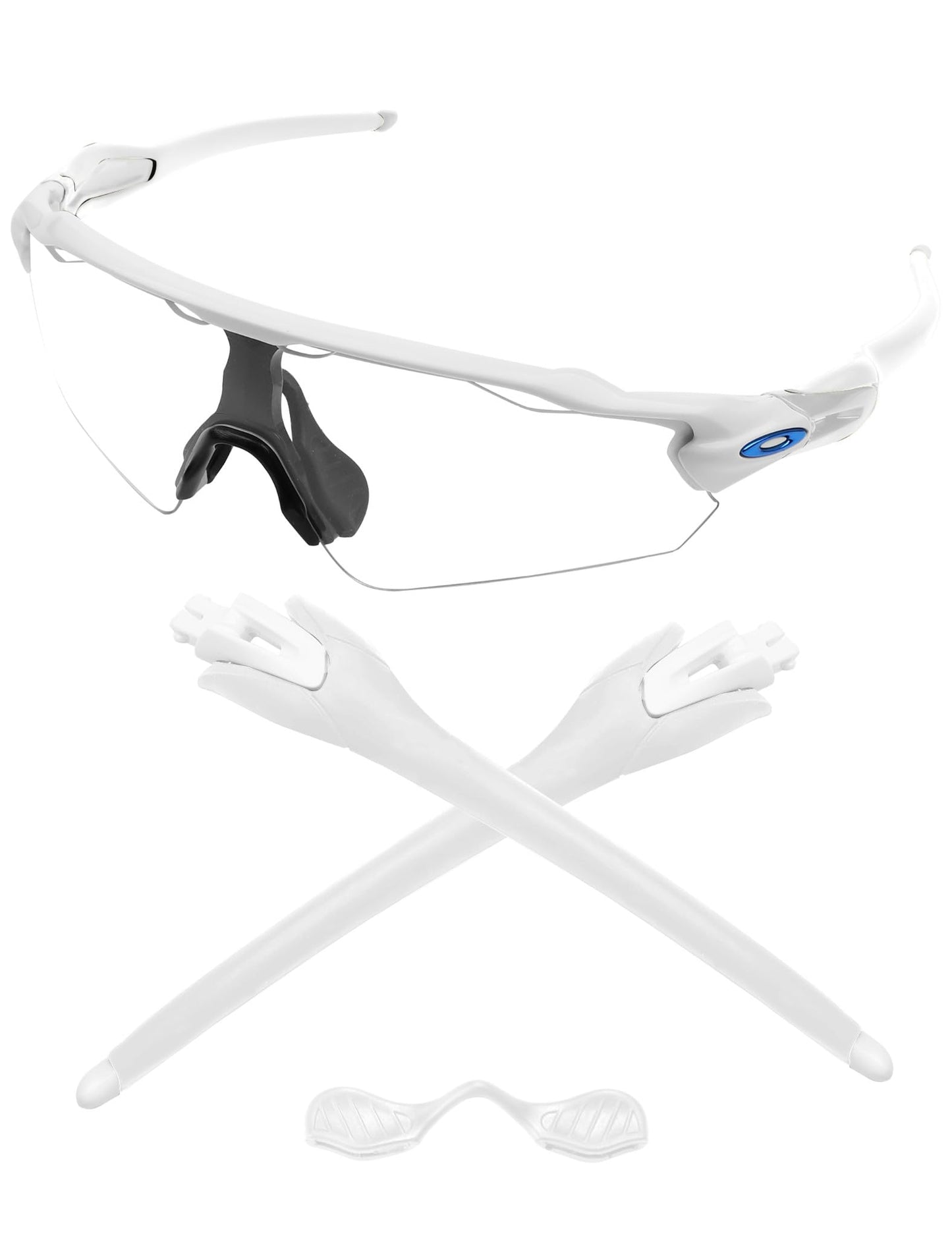 Eye Opening Stuff Replacement White Temples Arms For Oakley Radar EV OO9275 Sunglasses - White