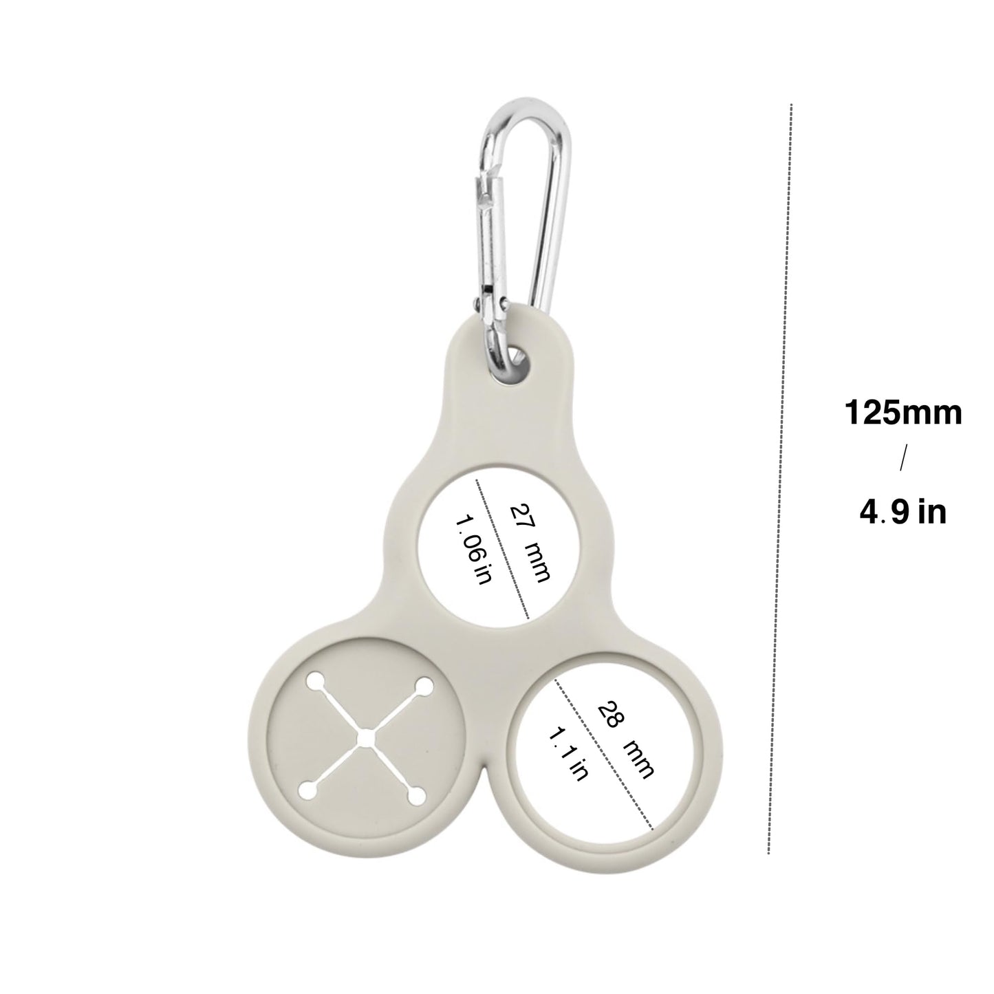 GCFTIFF 2 Pcs 3 in 1 Water Bottle Clip with Hanging Towels, Silicone Water Bottle Buckle，2 Water Bottle Holder & 1 Hanging Towels, with D-Ring Hook for Backpack Belt Hiking Camping Traveling (Grey)