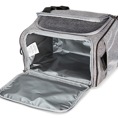 Insulated Cooler Bag 24 Can Capacity Soft Leak-Proof Travel Cooler for Beach & Picnics - Gray