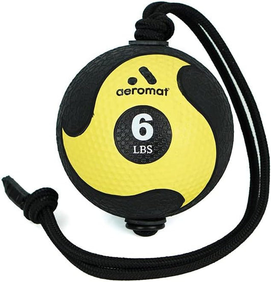 Power Rope Medicine Ball for Core Strength Training - AEROMAT Elite, Color-Coded Weights