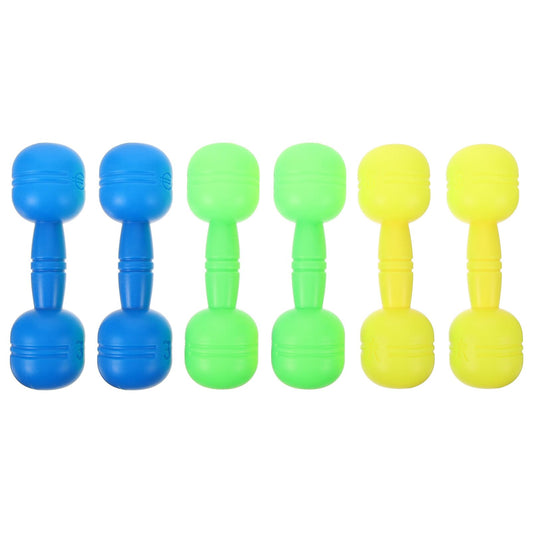 GANAZONO 3 Pairs Kids Plastic Hand Dumbbells Home Gym Exercise Barbell Children Exercise Fitness Sport Toy Toddler Weights Kids Fun & Fitness Workout Equipment