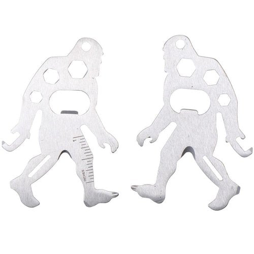 napkery 2 Pcs Multi-Tool Carabiners Stainless Steel Construction for Hiking Kayaking Camping Travel and Outdoor Bigfoot Gifts for Men Women