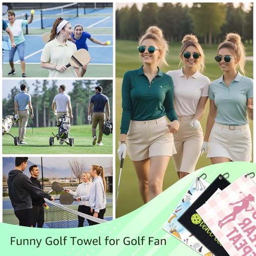 Pink Golf Towel for Men Women - Funny Printed Pink Golf Friend Gift - Variation Pink7