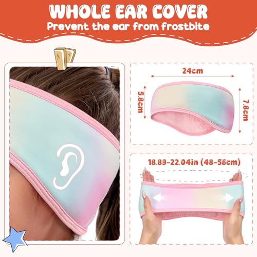 Kids Winter Ear Headband for Girls Boys Thickened Fleece Children Warmers Ear Muffs for Cold Weather Running Cycling