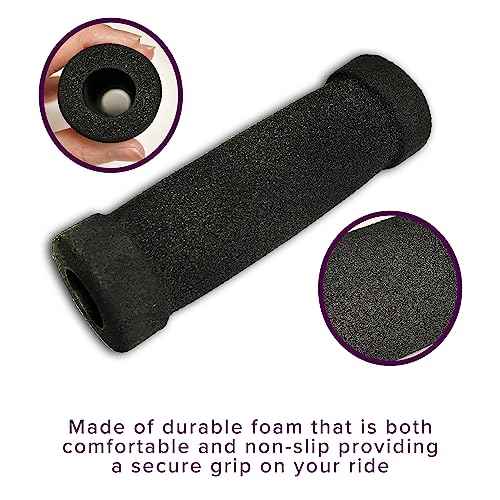 AlveyTech 130 mm (5") Long Handlebar Grip (Set of 2) - Replacement Foam Grips for Mobility Scooters, Folding E-Scooter, Electric Bicycles, Mini Dirt Gas Powered Bikes, Pit Pocket Mod Bike Parts
