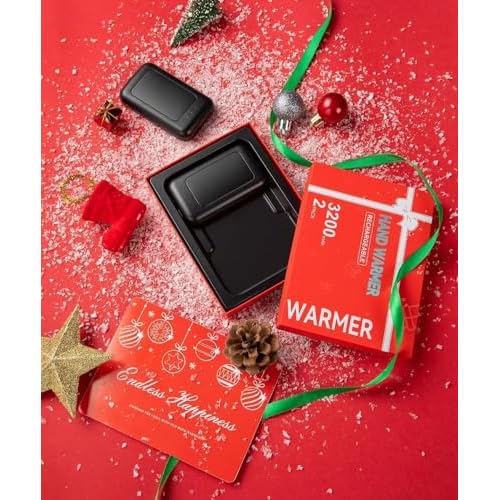 AI Hand Warmers Rechargeable, Reusable Portable Electric Hand Warmer, Fast Intelligent Heating in 1 Second, Gifts for Christmas, Outdoor, Golf, Hunting, Camping Accessories Black 4Pack