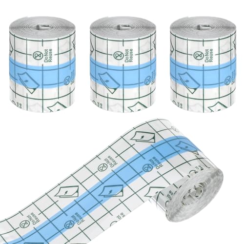 4Rolls 2'' x 5.47 Yard Tattoo Cover Up Tape Tattoo Aftercare Waterproof Bandage, Second Skin Tattoos Cover Patch Tattoos Healing Wrap, Protective Tattooing Wrap for Wound Dressing, Swimming, Shower