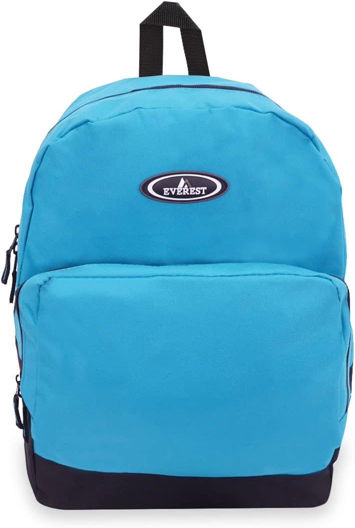 Everest Classic Backpack with Front Organizer, Turquoise, One Size