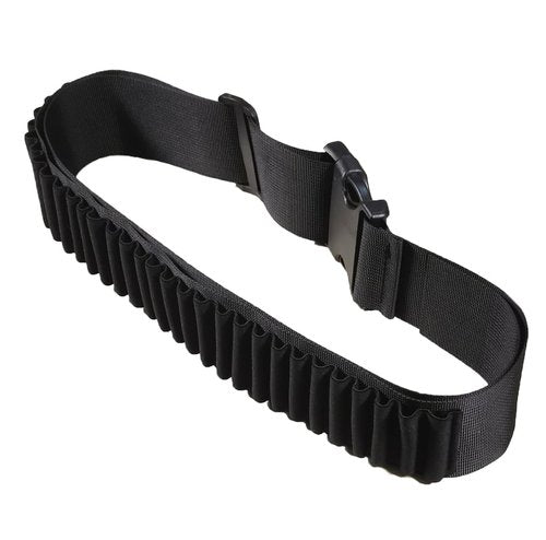 Hunting Ammo Waist Belt Shoulder Strap 30 Round Rifle Bullet Belt (Black)