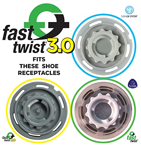 SoftSpikes Golf Spikes Fast Twist 3.0 - Green / 18 Spikes & Wrench