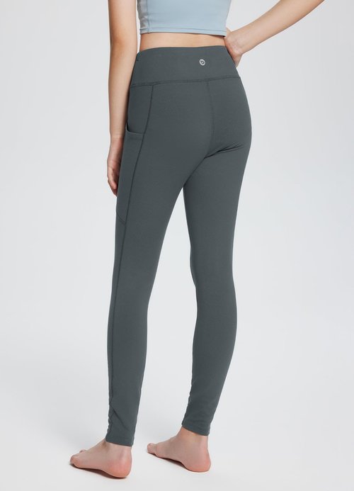 baleaf Youth Girls Fleece Lined Leggings Winter Warm High Waisted Kids Athletic Pants Hiking Running Yoga Grey S