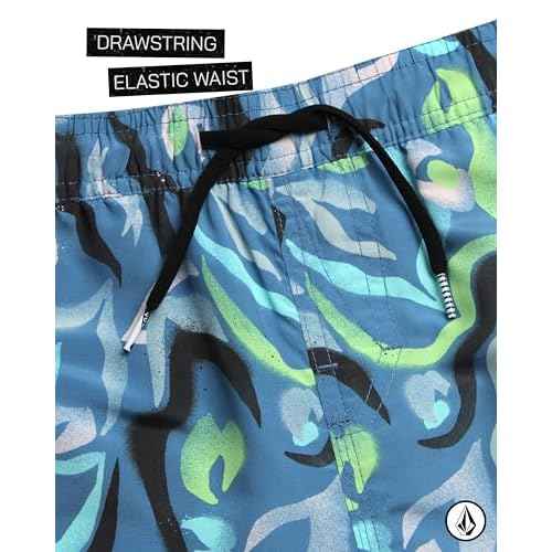 Volcom Boys Swim Trunks - UPF 50+ Quick Dry Board Shorts with Drawstring Waist - Bathing Suit Swimsuit for Boys (Size: 8-16)