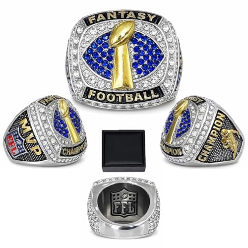 Fantasy Football Championship Ring – League Winner Ring, 10-Pack