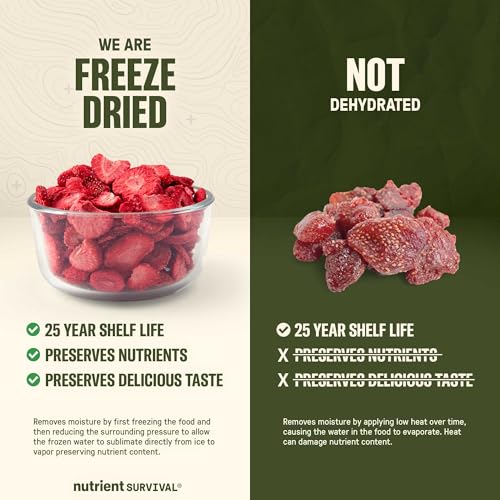 Freeze-Dried Strawberries – Premium Sliced | #10 Can, 25-Year Shelf Life, Emergency Food & Snacks
