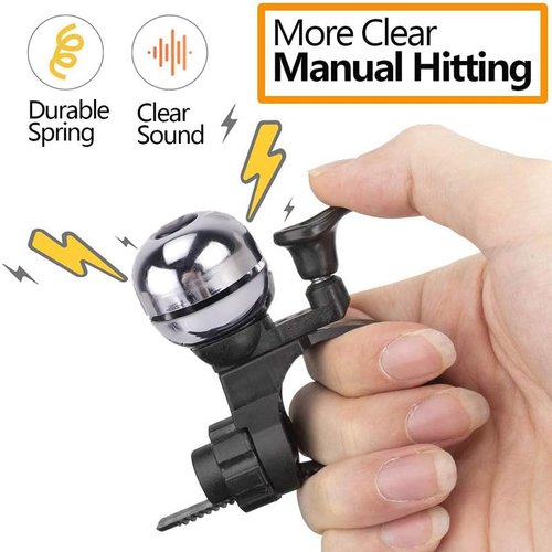 Mrchrogge Premium Copper Bike Bell，90dB Loud Sound, Non-Slip Finger Paddle, Universal Handlebar Fit，Bicycle Bell Bike Supply Scooter for Bike for Adults Road Bike Bells Bike Ring Bells Adult Scooter