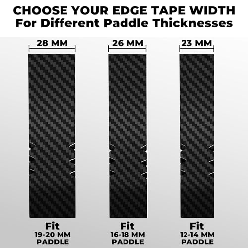 Pickleball Paddles Edge Guard Tape - Black 3K / 16mm Protection