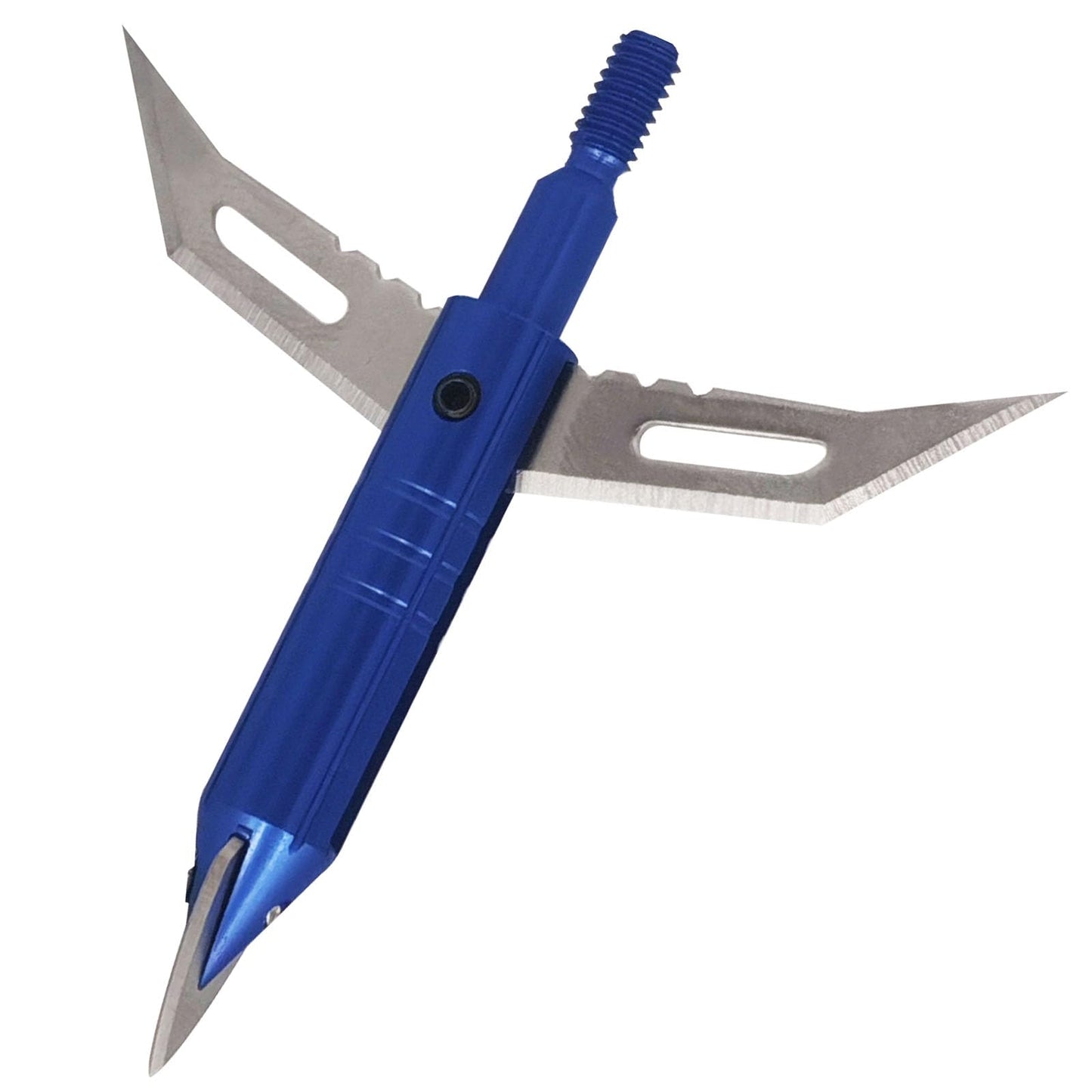 Flying Swifts Hunting Broadheads 12PK Cutting Blade Archery Broadhead 100Grain Screw-in Arrow Heads Arrow Tips Compatible with Traditional Bows and Compound Bow (Blue-1)