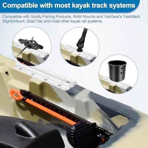 Kayak Track Nuts, T Nut for T Track/Rail, 1/2" Wide, 1/4-20 Threads, Kayak Fishing Accessories Hardware Screws T-Slot Nut 6 Pack