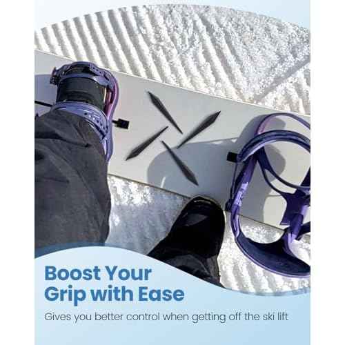 Snowboard Stomp Pad 8PCS - Cool Snowboard Grip Pads for Boots - Non-Slip Snowboard Foot Pad for Traction & Control - Clear Men¡¯s Snowboard Stomp Pad for Beginners - Stomp Pads for Snowboard
