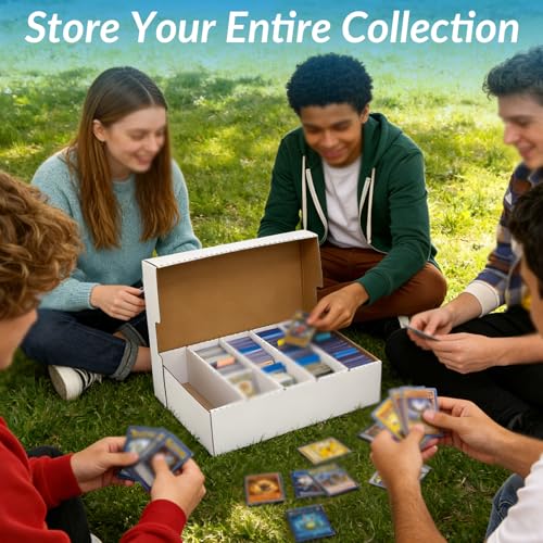 5 Row Trading Card Storage Box Bulk Pack for TCG, Magic, Sports Cards - 4000 Count